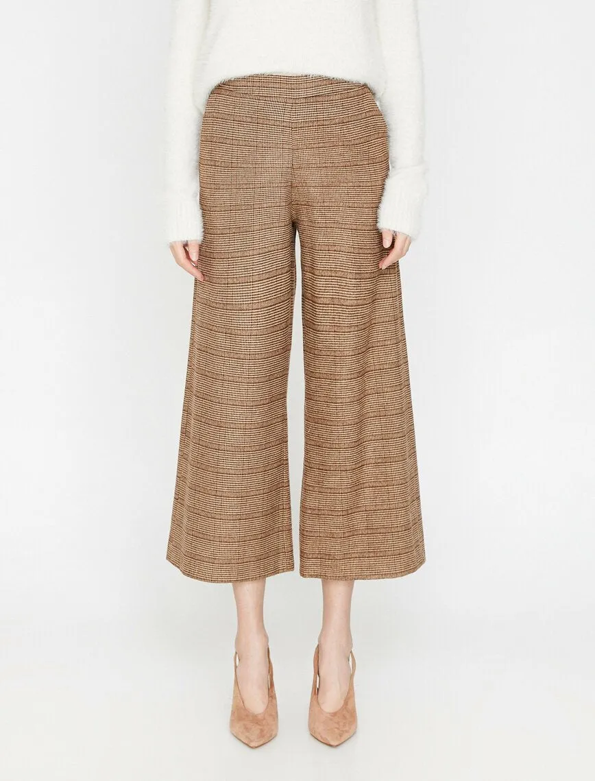 16326 Brown Check Trousers