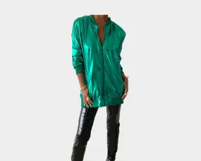 4 Metallic Vert Boyfriend Jacket - The Milan