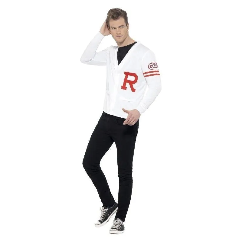 50s Grease Rydell Prep Costume Adult White Sweater