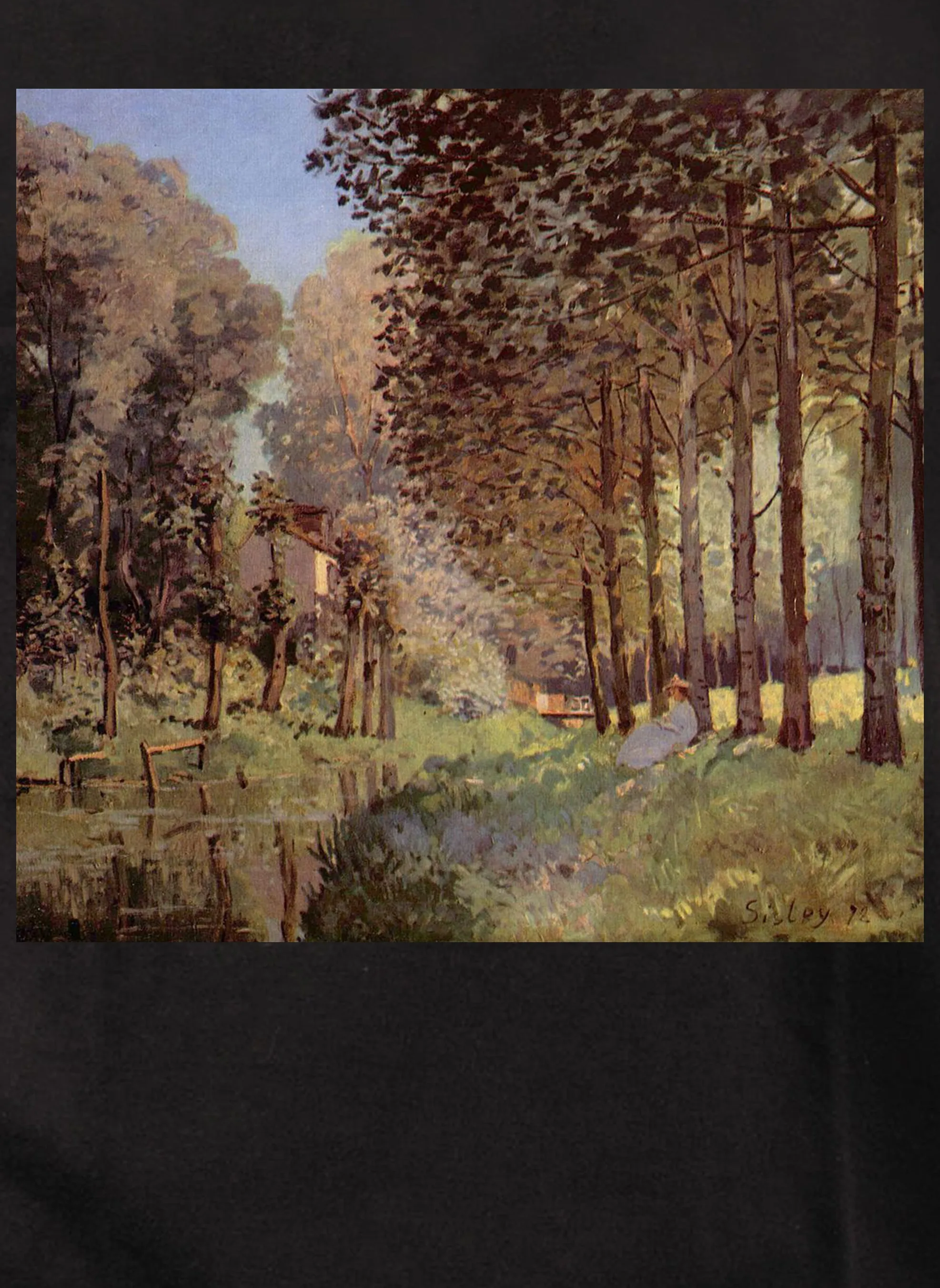 Alfred Sisley - Resting by a Stream at the Edge of the Wood T-Shirt