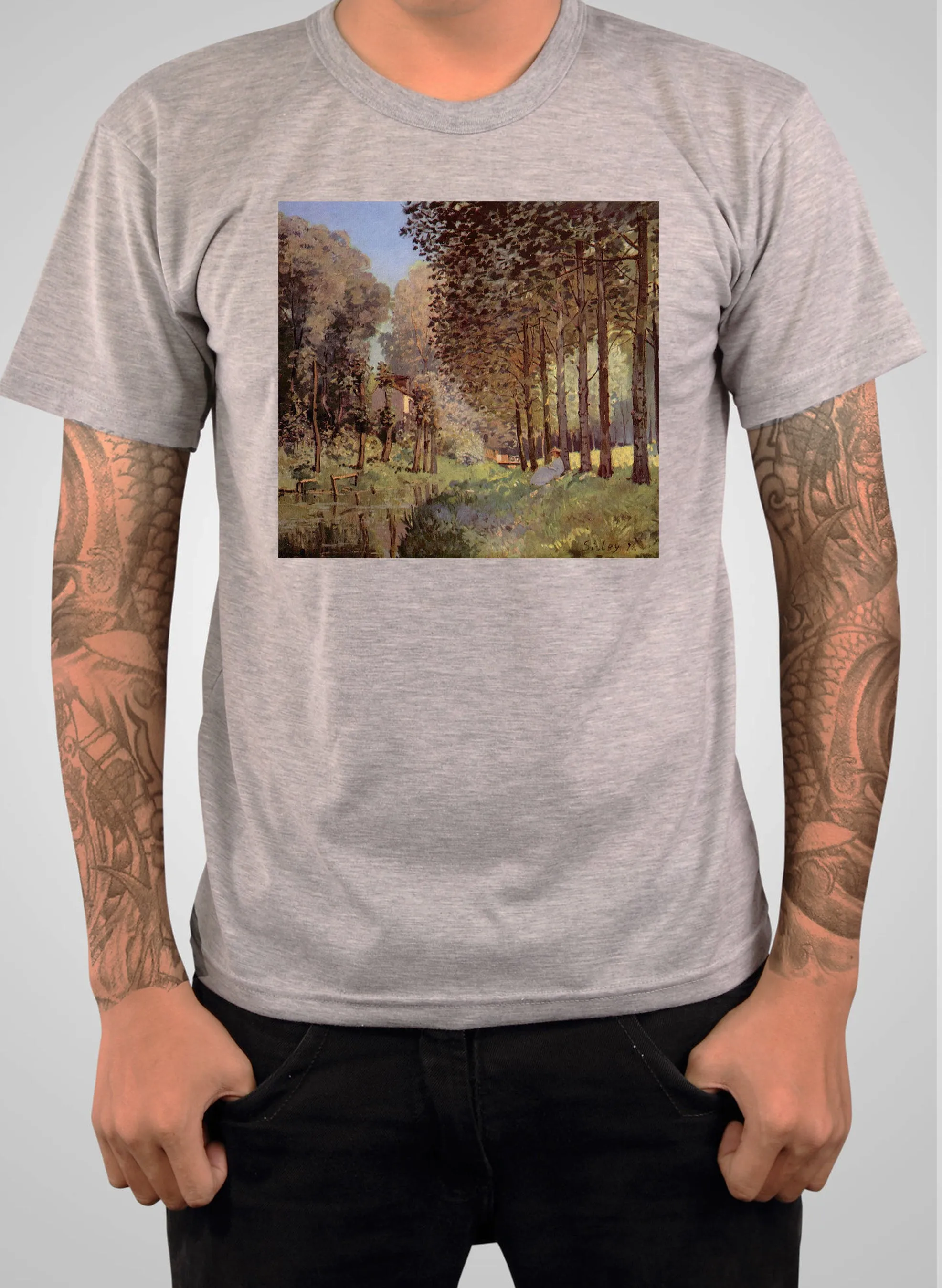 Alfred Sisley - Resting by a Stream at the Edge of the Wood T-Shirt