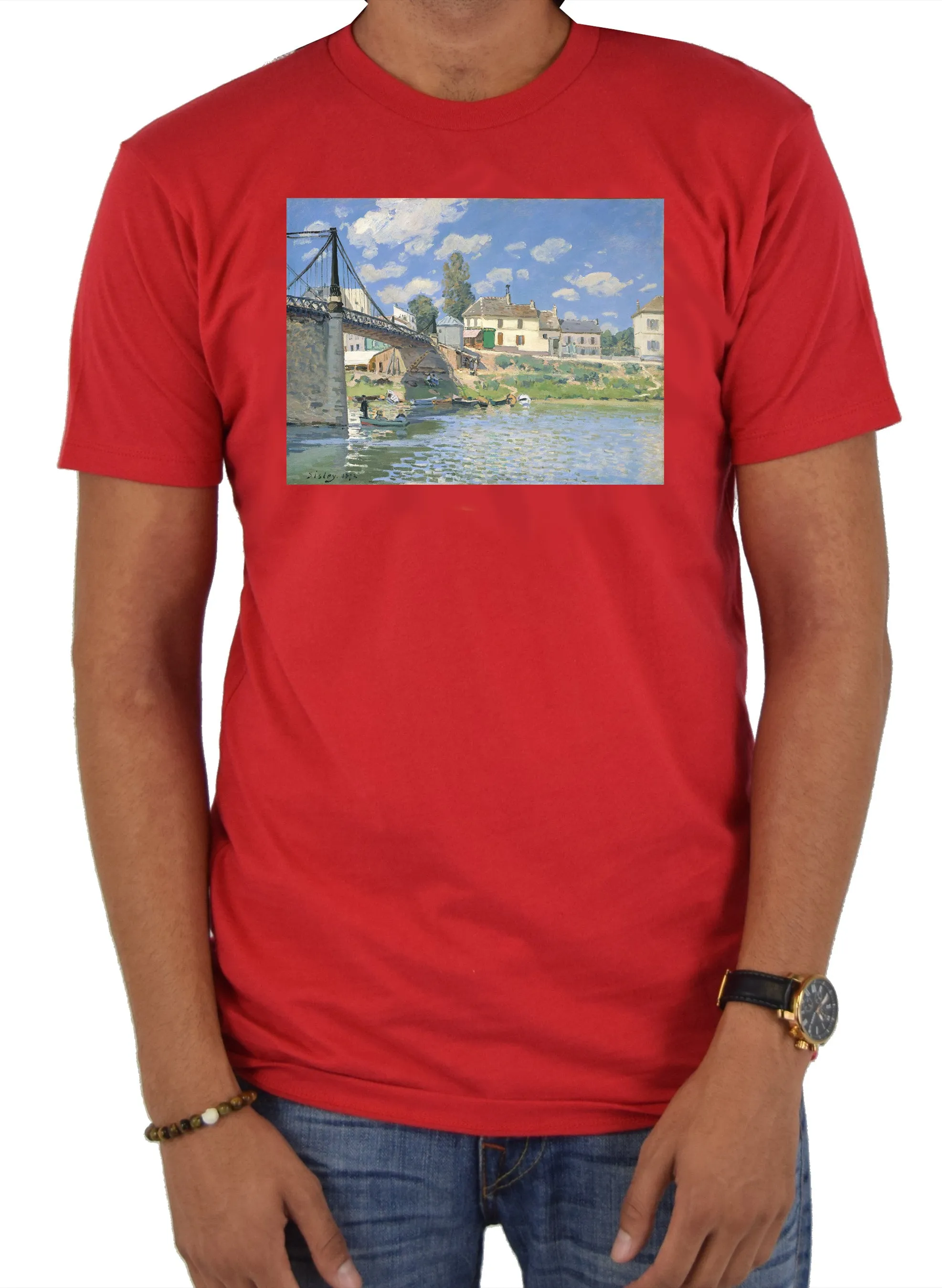 Alfred Sisley - The Bridge at Villeneuve-la-Garenne T-Shirt