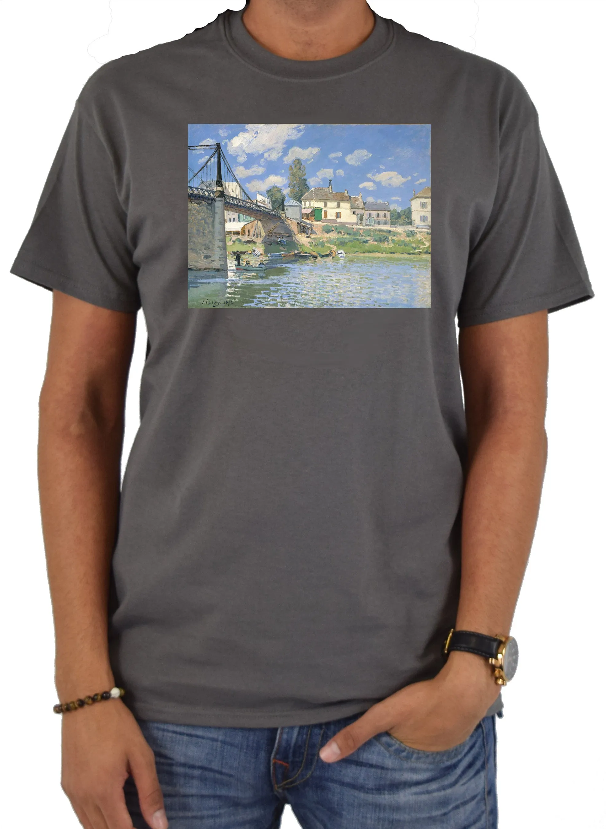 Alfred Sisley - The Bridge at Villeneuve-la-Garenne T-Shirt