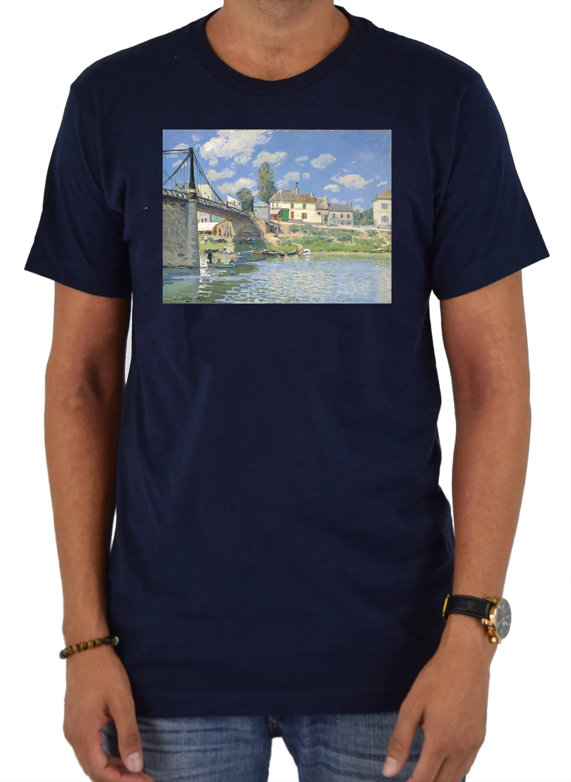 Alfred Sisley - The Bridge at Villeneuve-la-Garenne T-Shirt