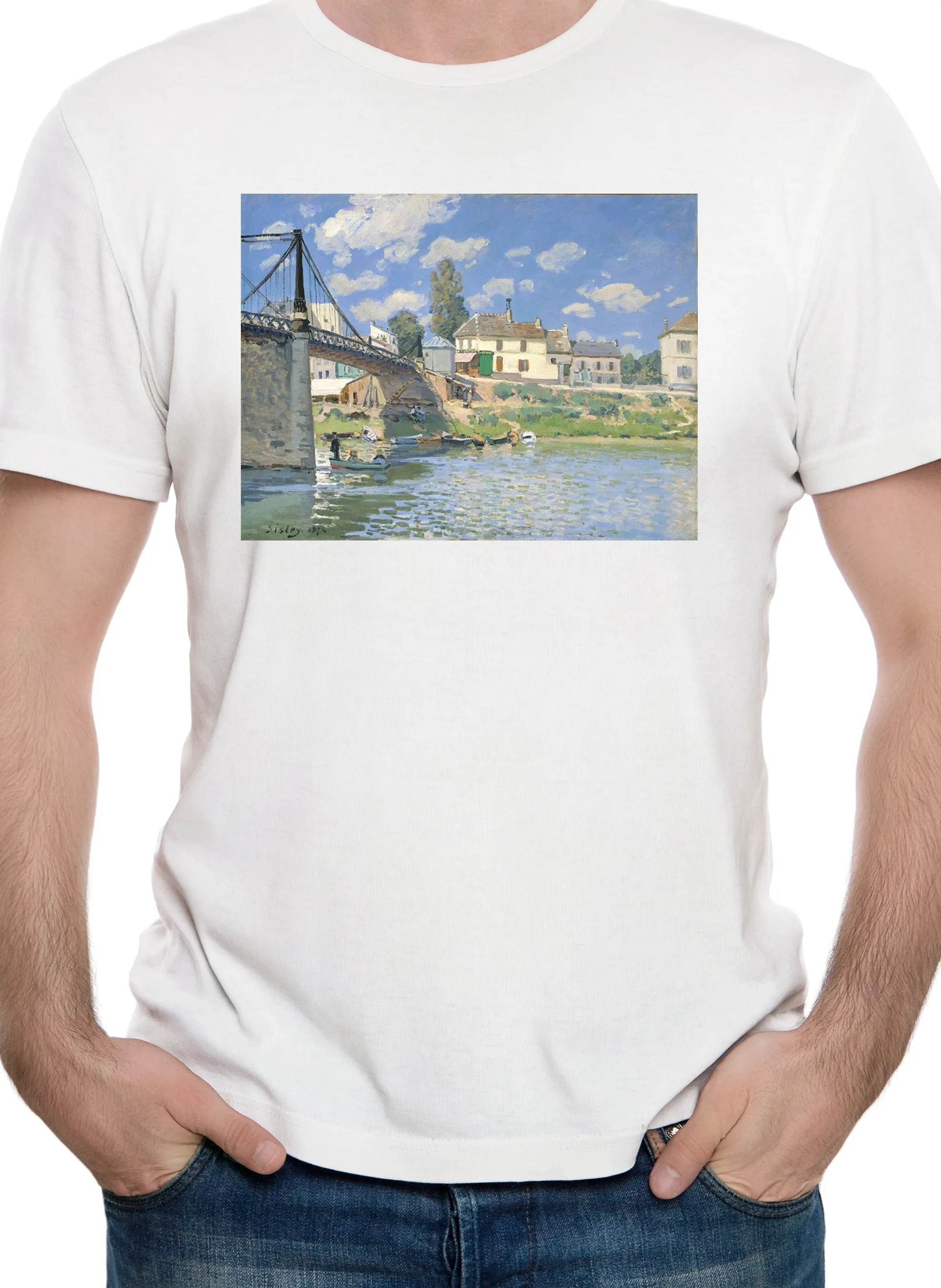 Alfred Sisley - The Bridge at Villeneuve-la-Garenne T-Shirt