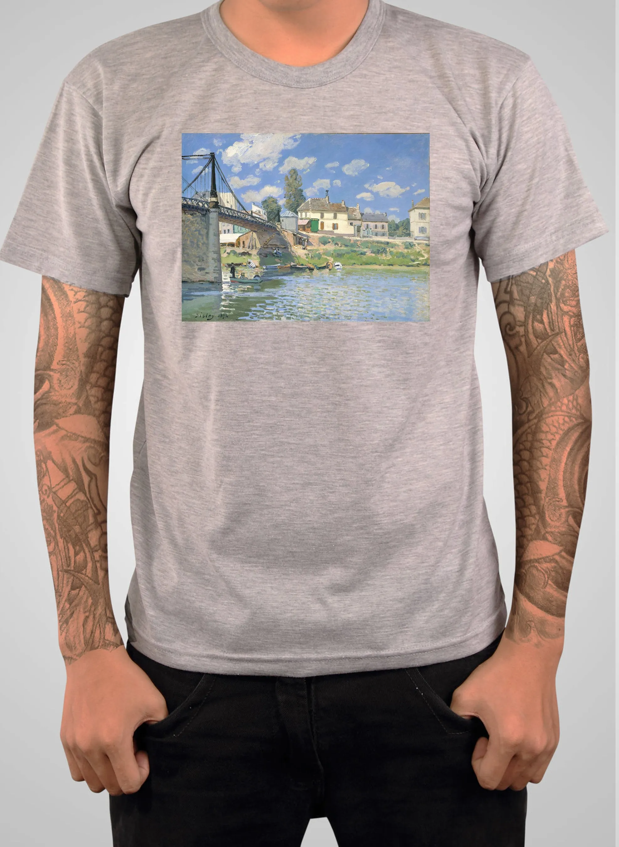 Alfred Sisley - The Bridge at Villeneuve-la-Garenne T-Shirt