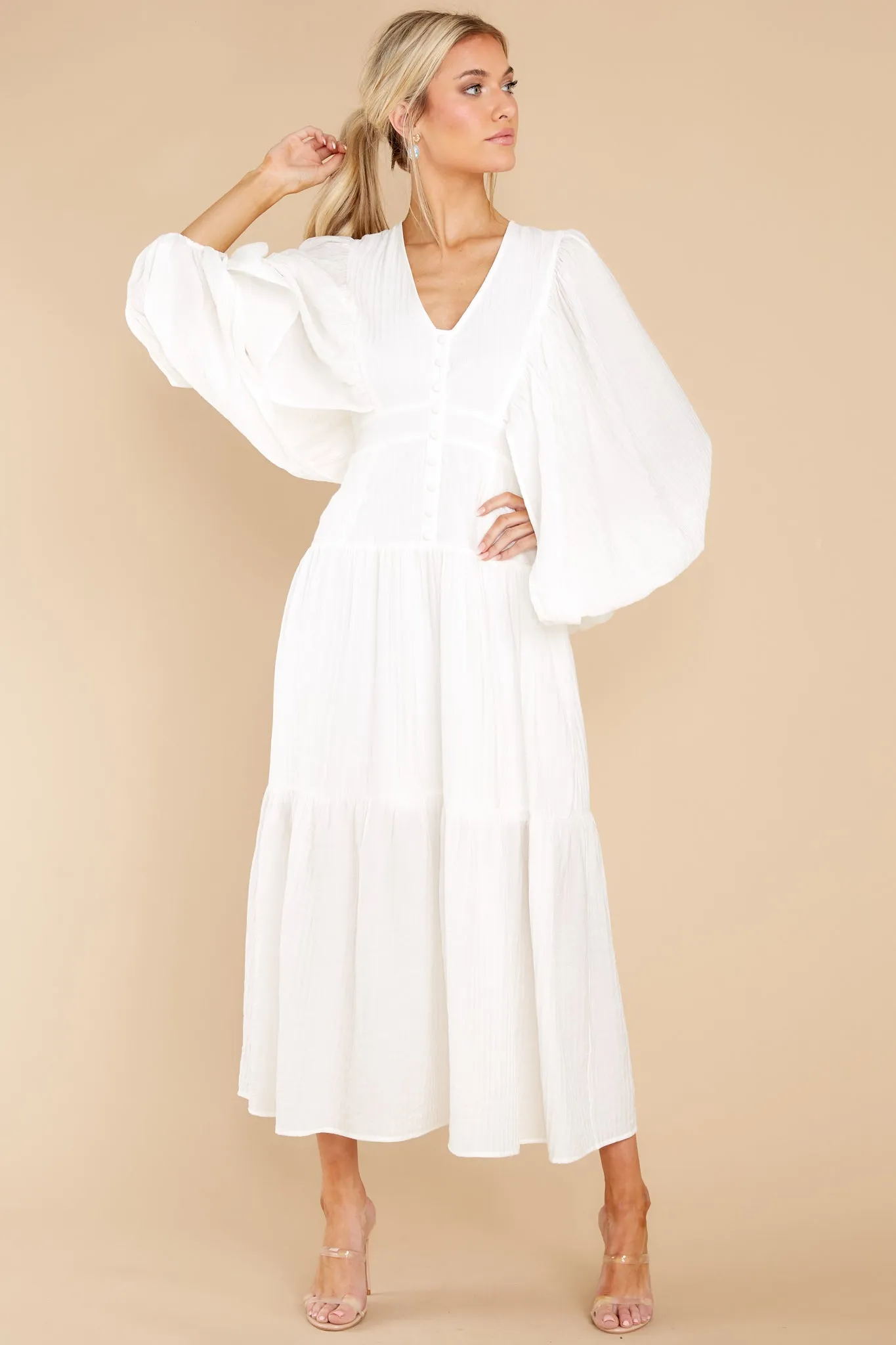 Angel Attitude White Maxi Dress