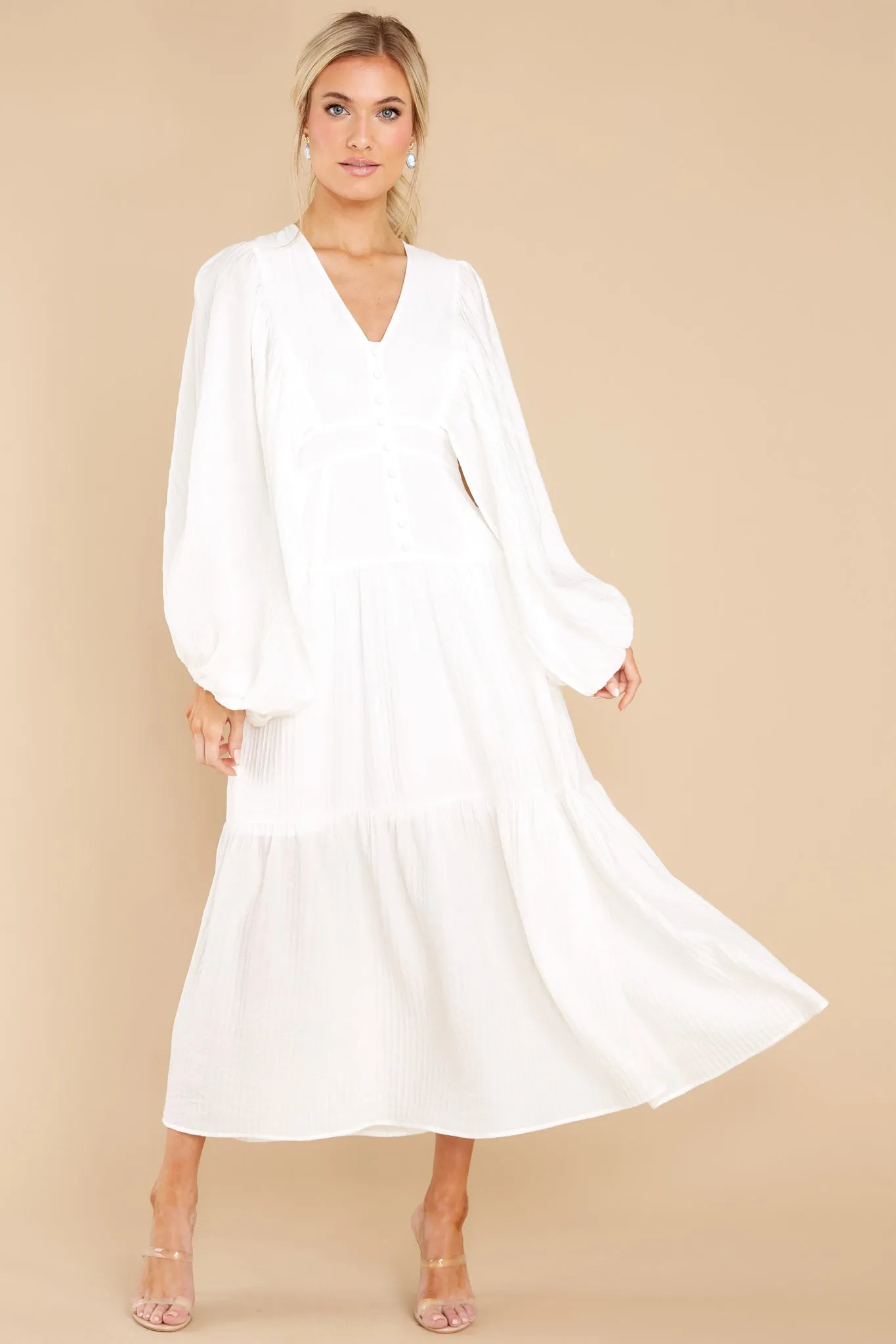 Angel Attitude White Maxi Dress