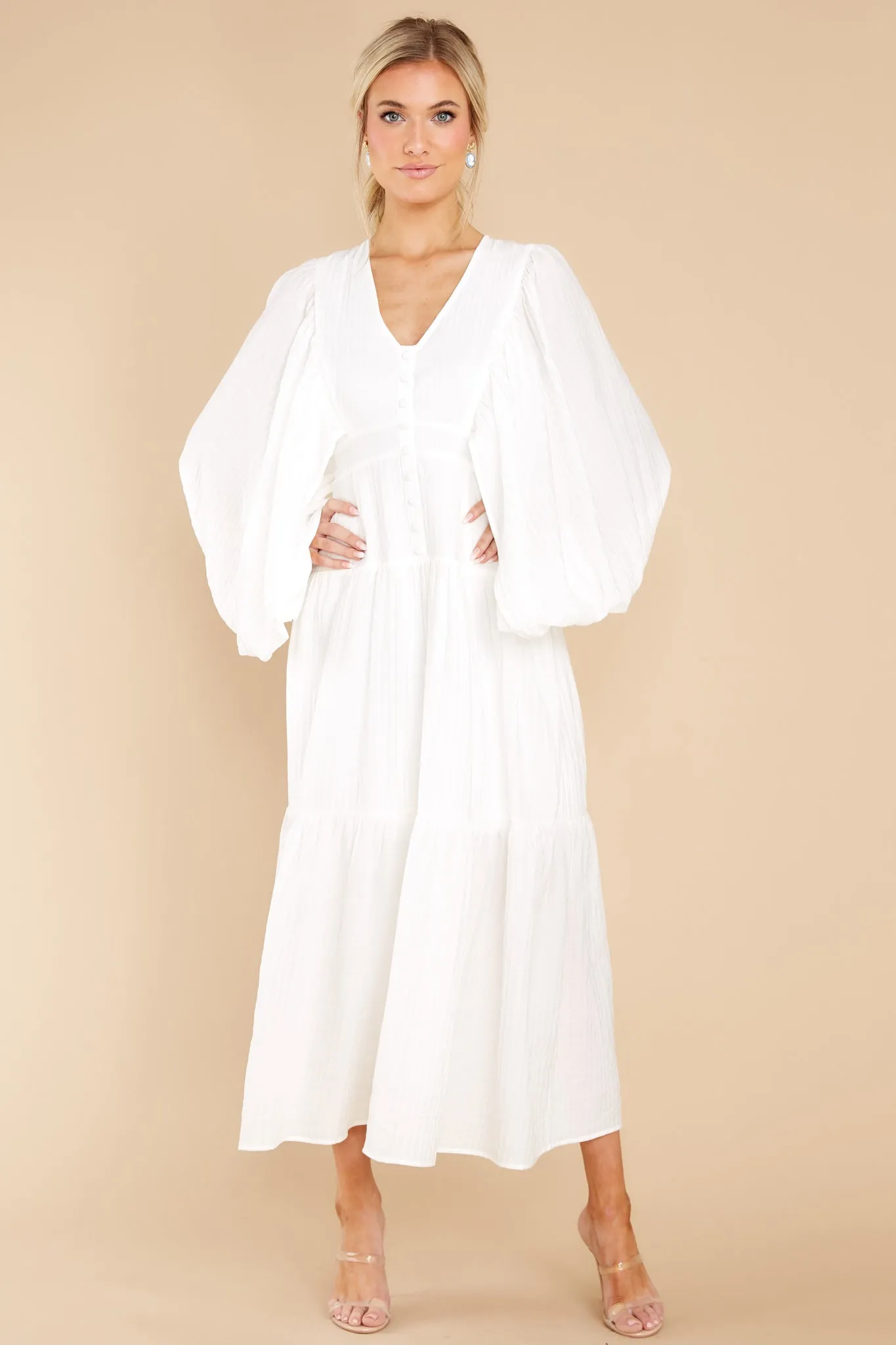 Angel Attitude White Maxi Dress