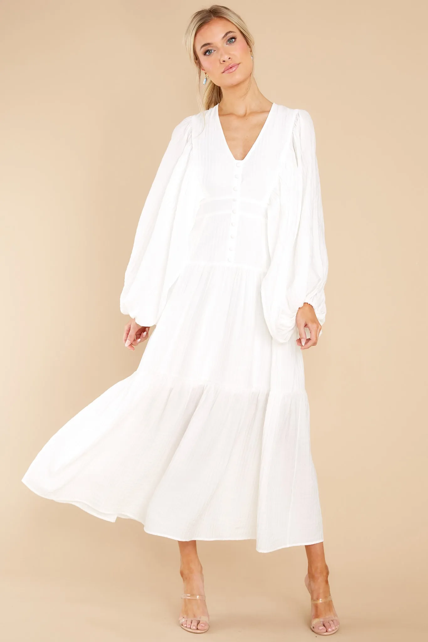 Angel Attitude White Maxi Dress