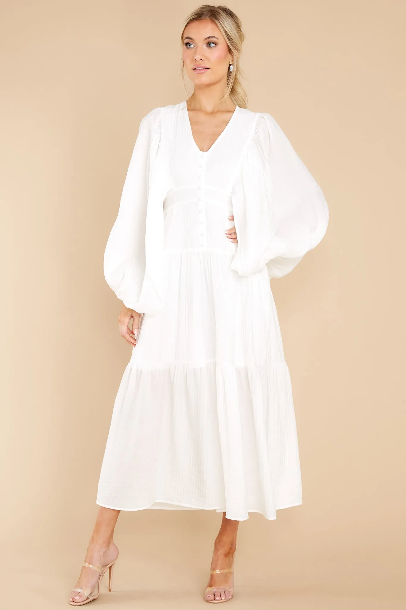 Angel Attitude White Maxi Dress