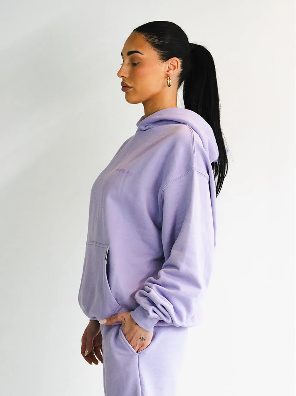 Archive Logo Oversized Hoodie - Lilac