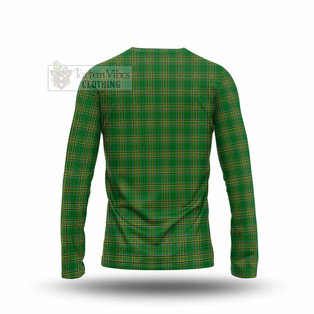 Ashfield Irish Clan Tartan Long Sleeve T-Shirt with Coat of Arms