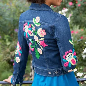 Aunt Lydia's Crochet Be-Flowered Denim Jacket