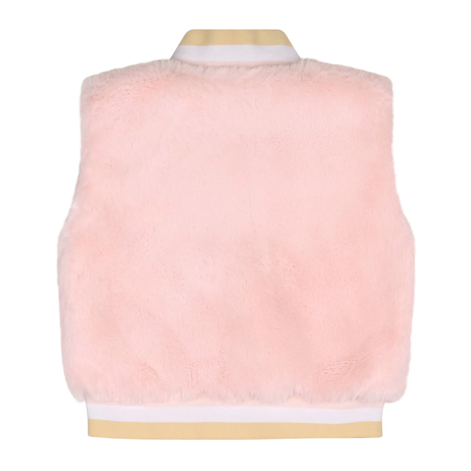 AW24 A Dee Girls Sally Pink Faux Fur Gilet