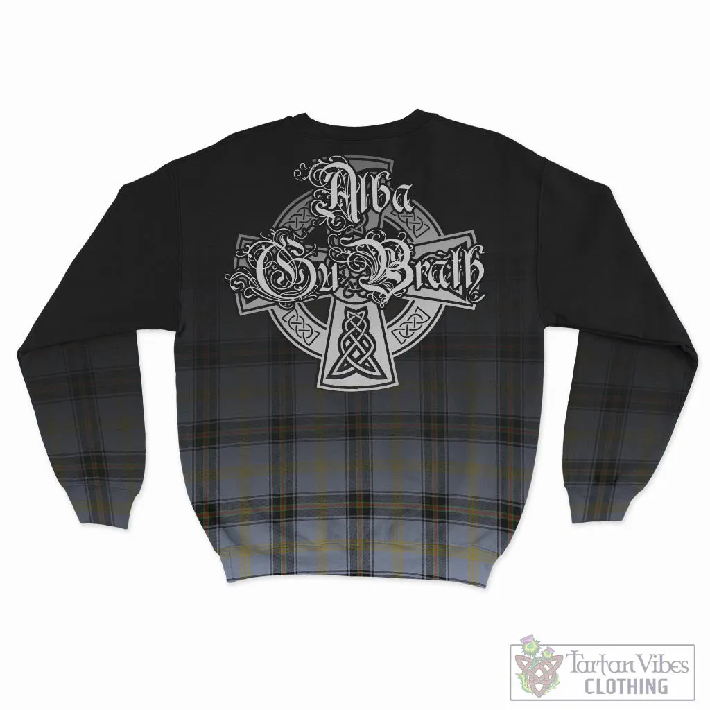 Bell Tartan Sweatshirt Featuring Alba Gu Brath Family Crest Celtic Inspired