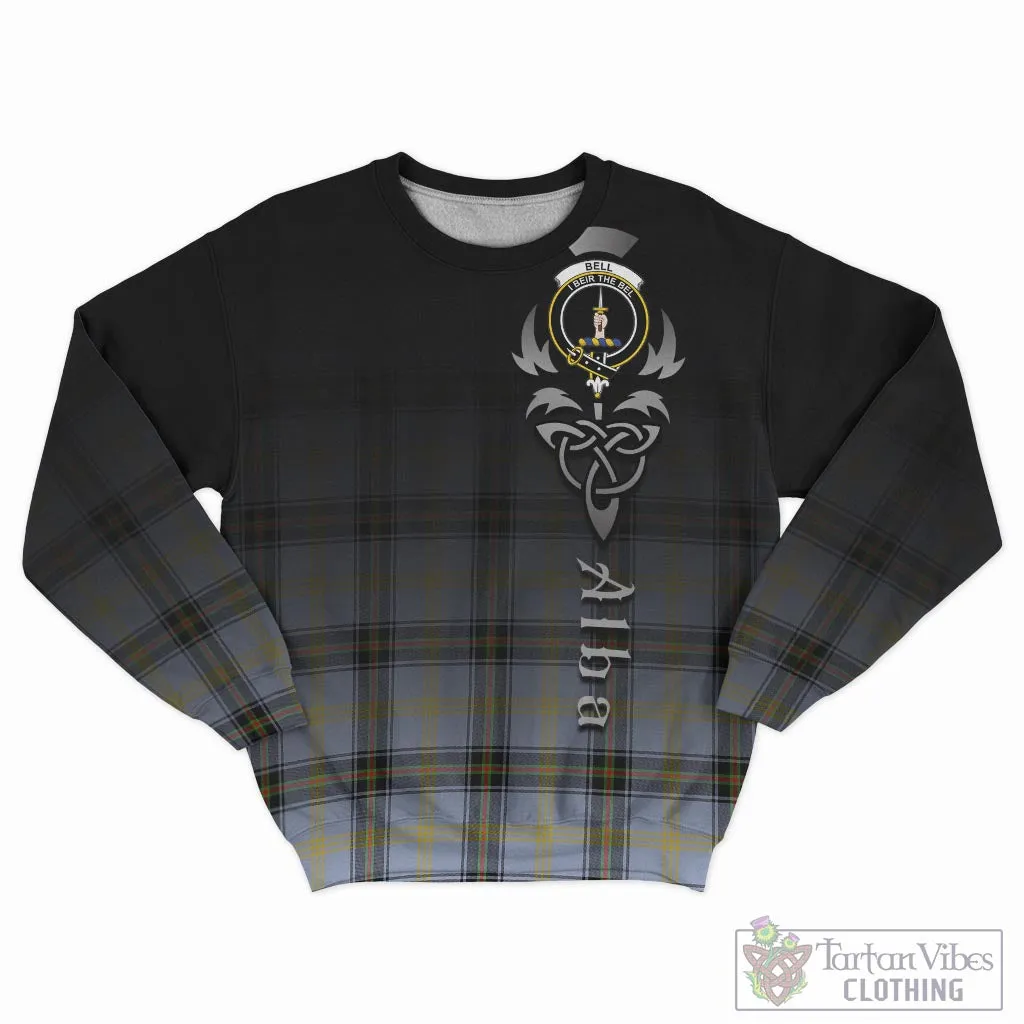 Bell Tartan Sweatshirt Featuring Alba Gu Brath Family Crest Celtic Inspired