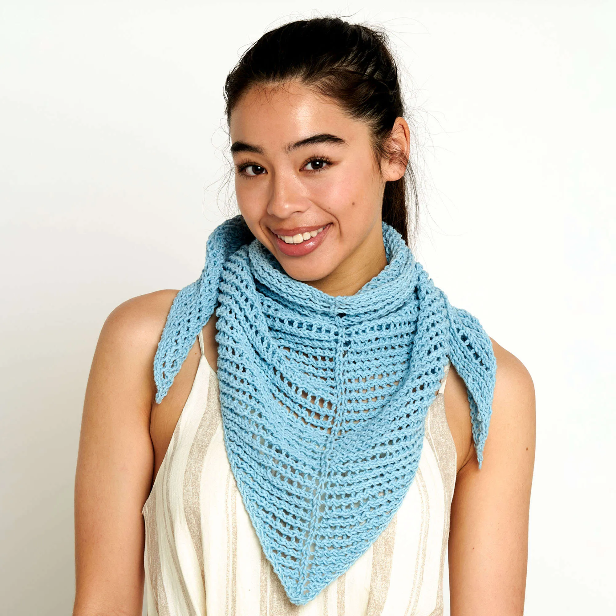 Bernat Light And Airy Knit Shawl