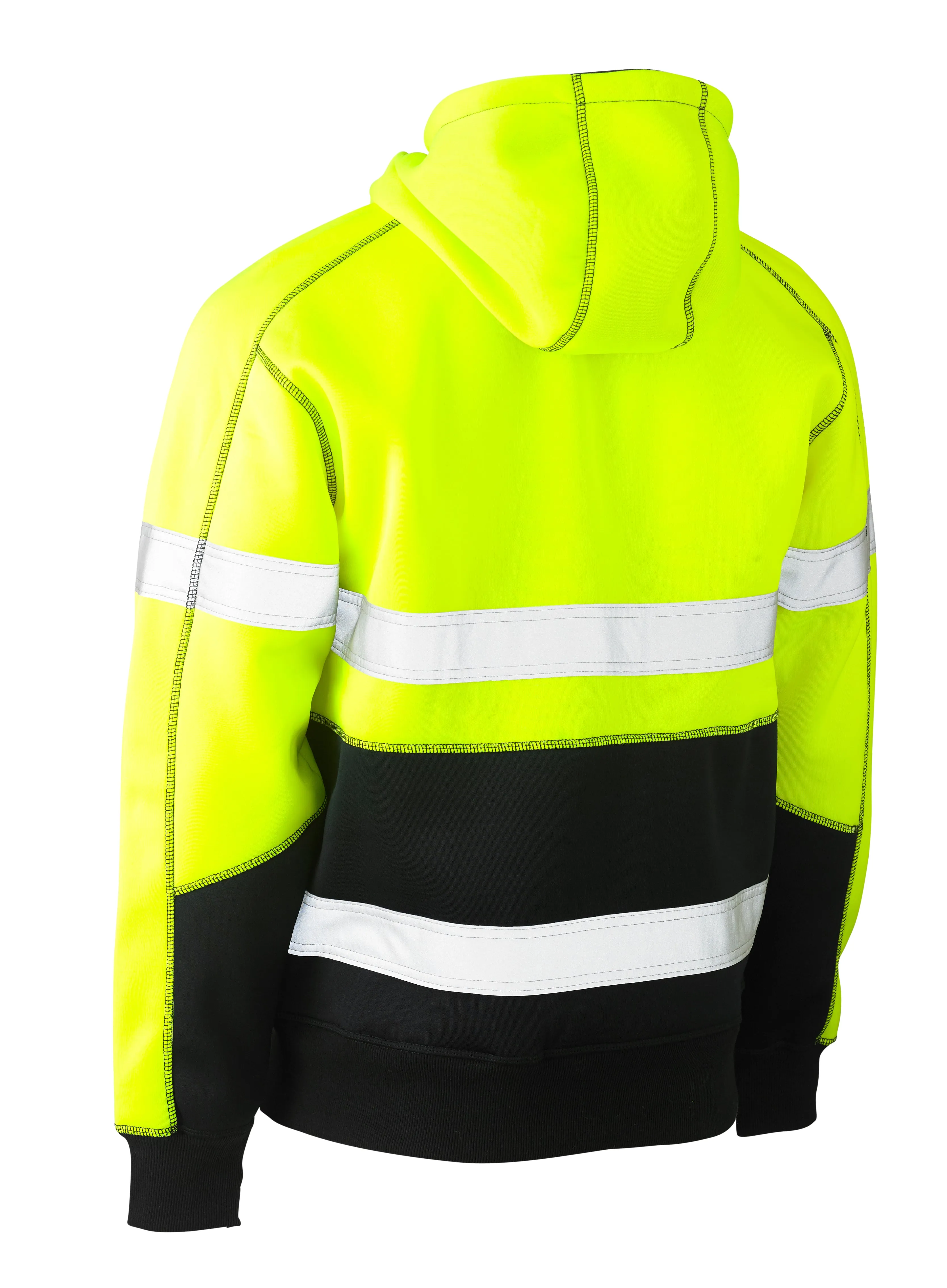 BK6619T Bisley Taped Hi Vis Two Tone Fleece Pullover Hoodie