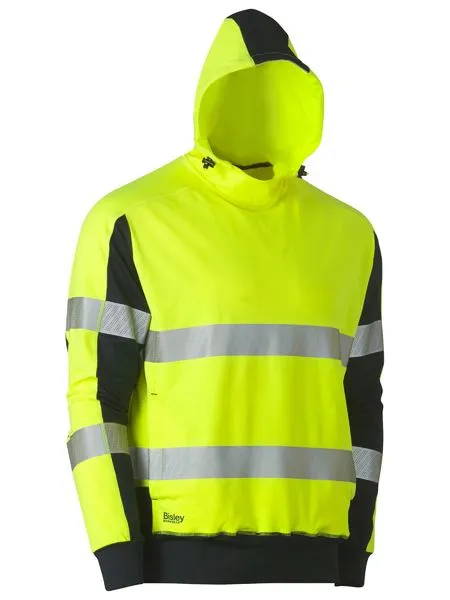 BK6815T Bisley Taped Hi Vis Stretchy Fleece Hoodie