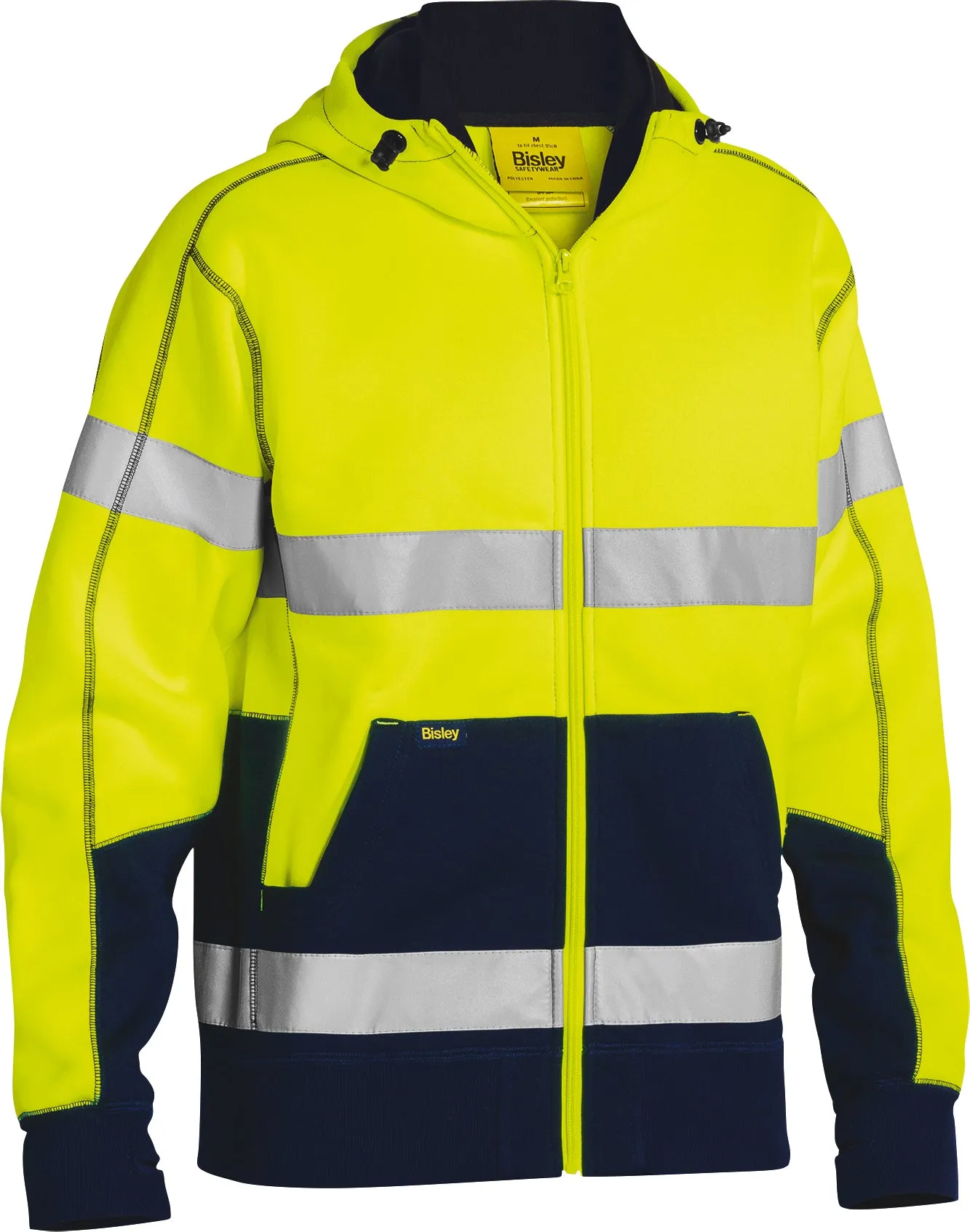 BK6819T Bisley Taped Hi Vis Fleece Hoodie