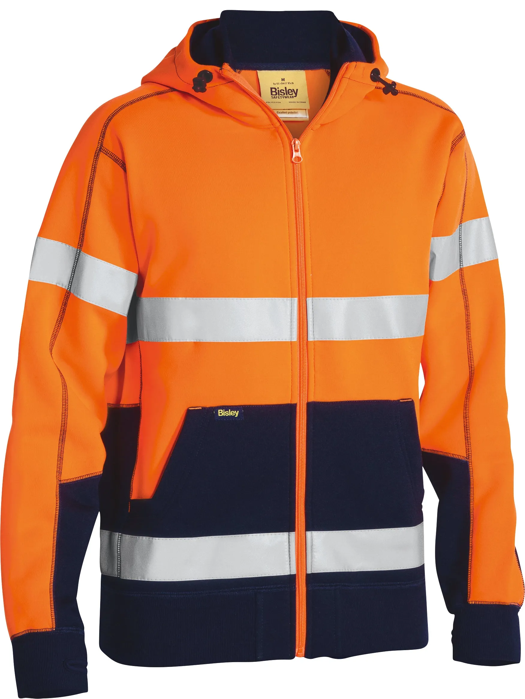 BK6819T Bisley Taped Hi Vis Fleece Hoodie