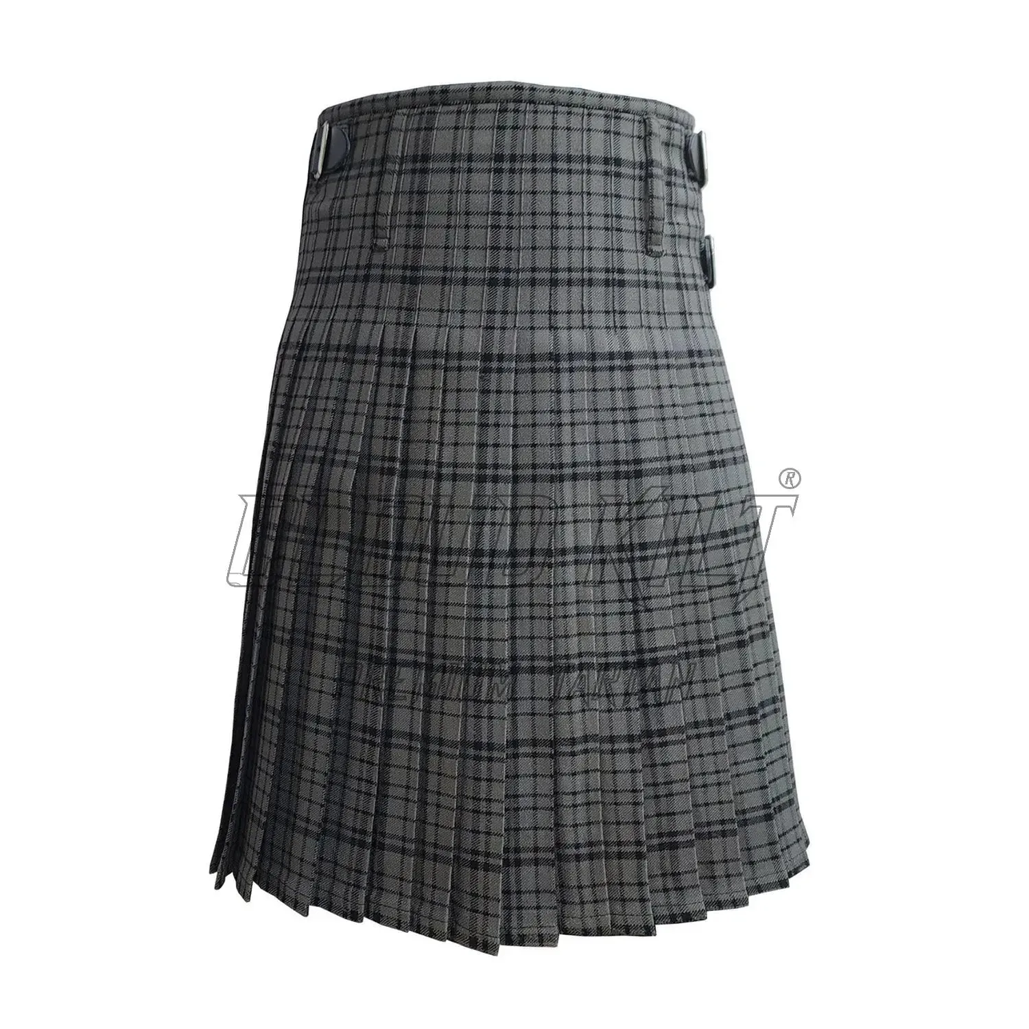 Black Dark Shadow Tartan Kilt