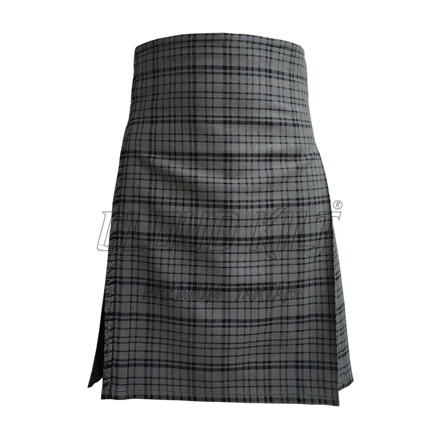 Black Dark Shadow Tartan Kilt