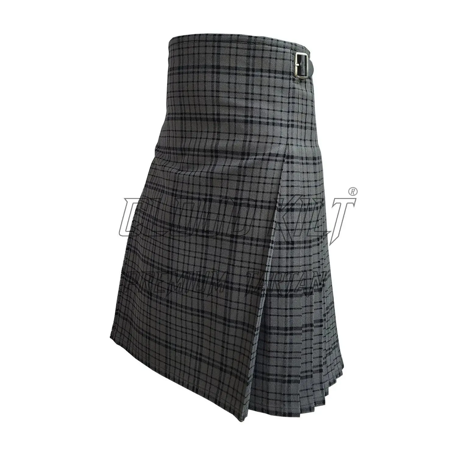 Black Dark Shadow Tartan Kilt