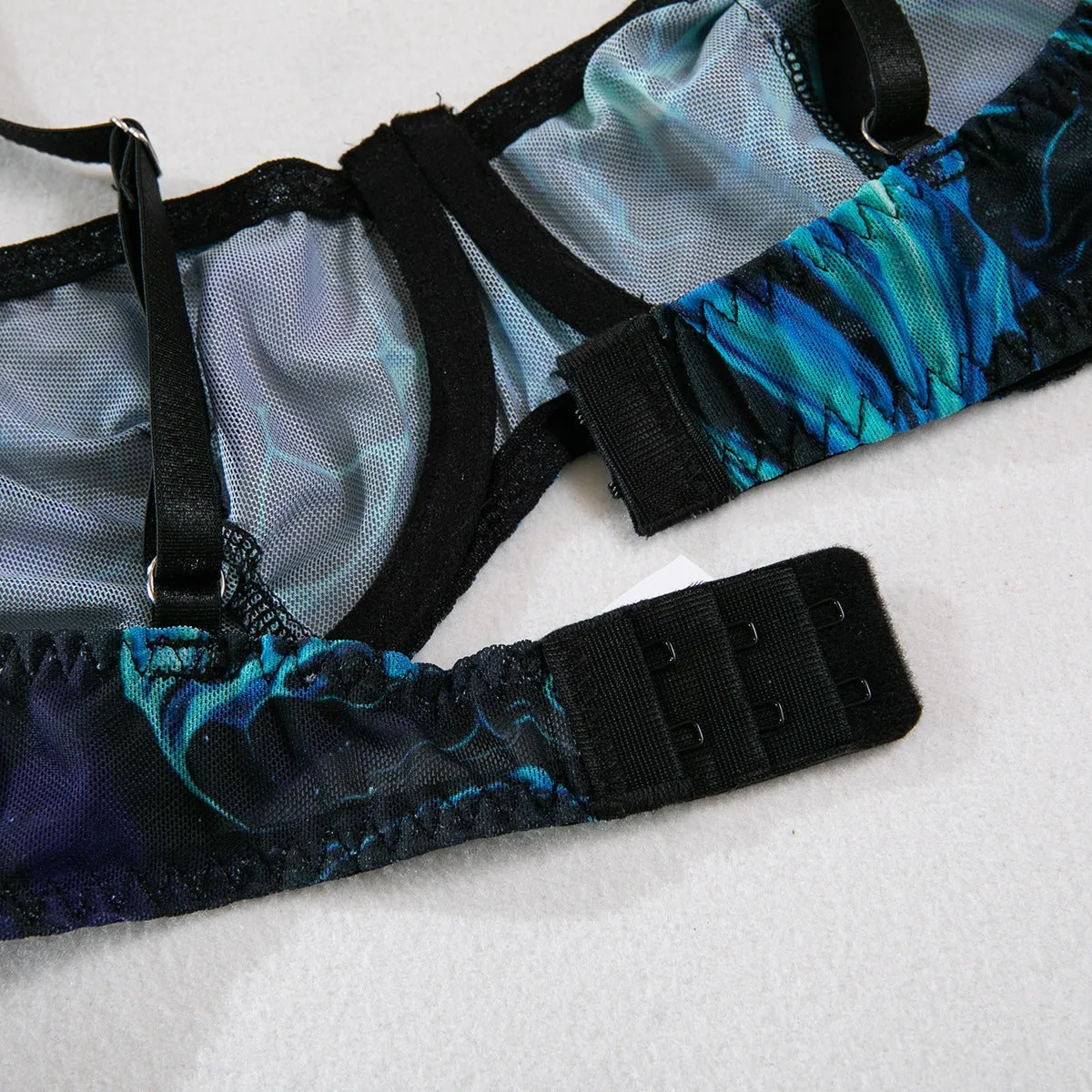 Blue Splash Lingerie Set