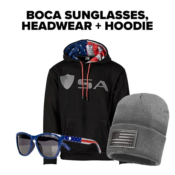 Boca Sunglasses   Hoodie   Headwear | FREE Strap