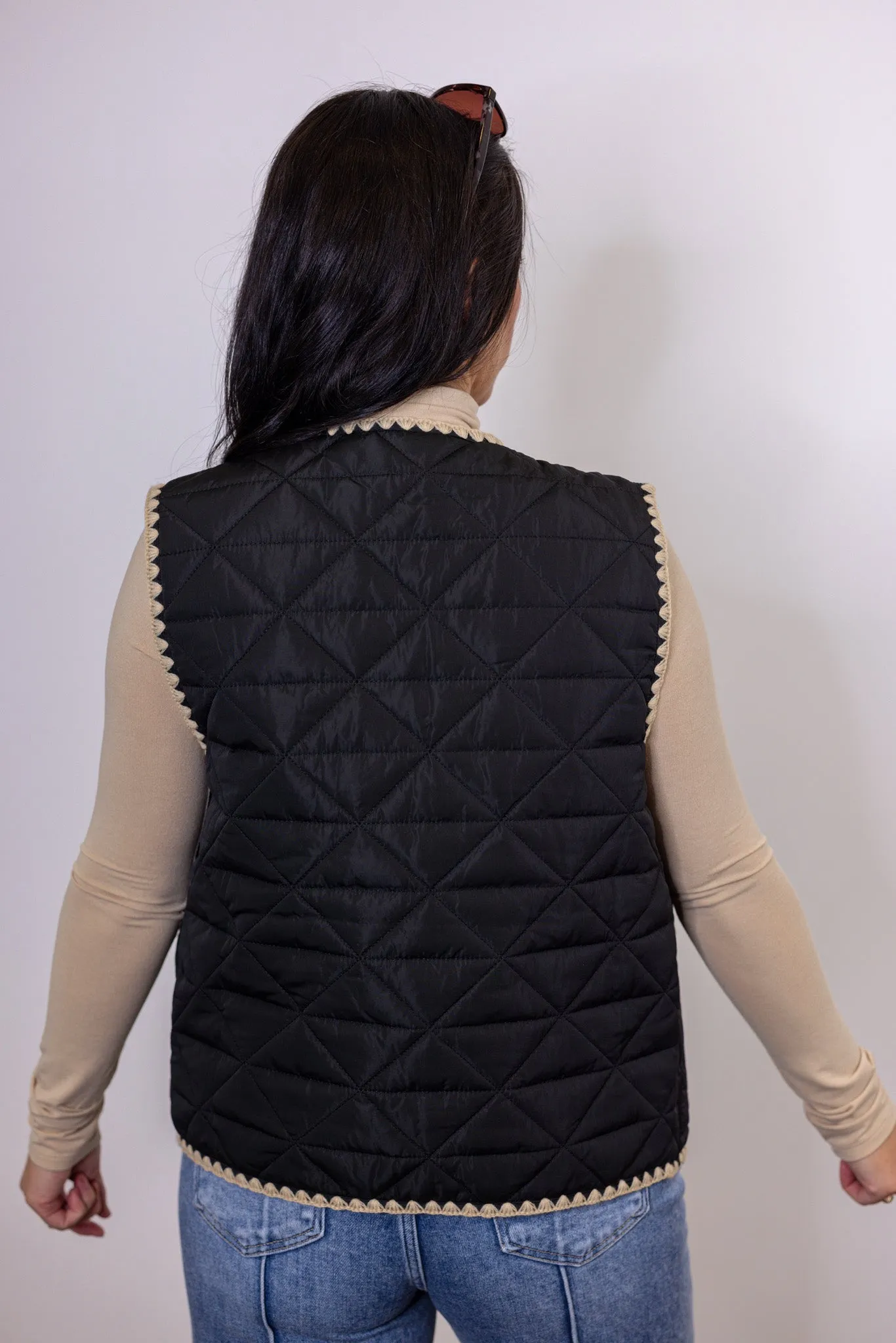 Bonfire Favorite Black Quilted Vest