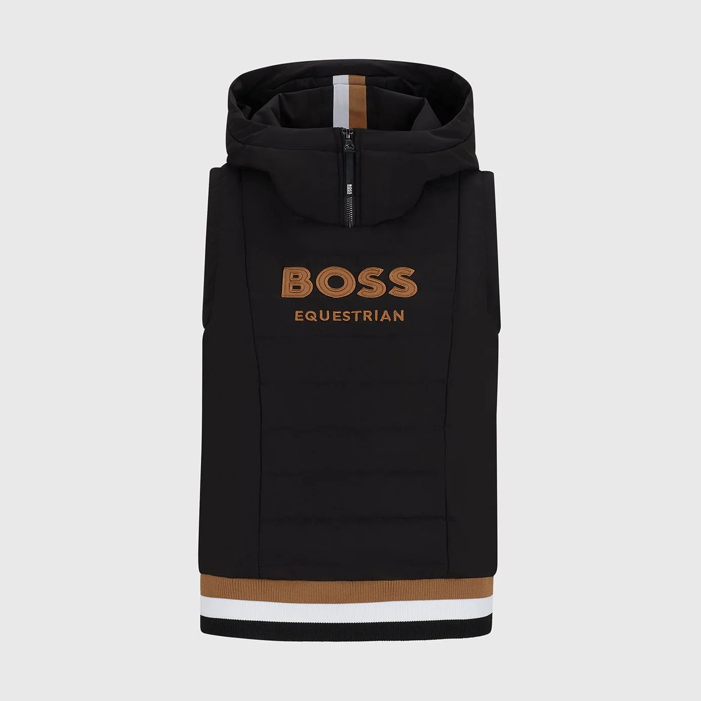 BOSS Equestrian Fanny Puffer Hoodie Gilet - Black