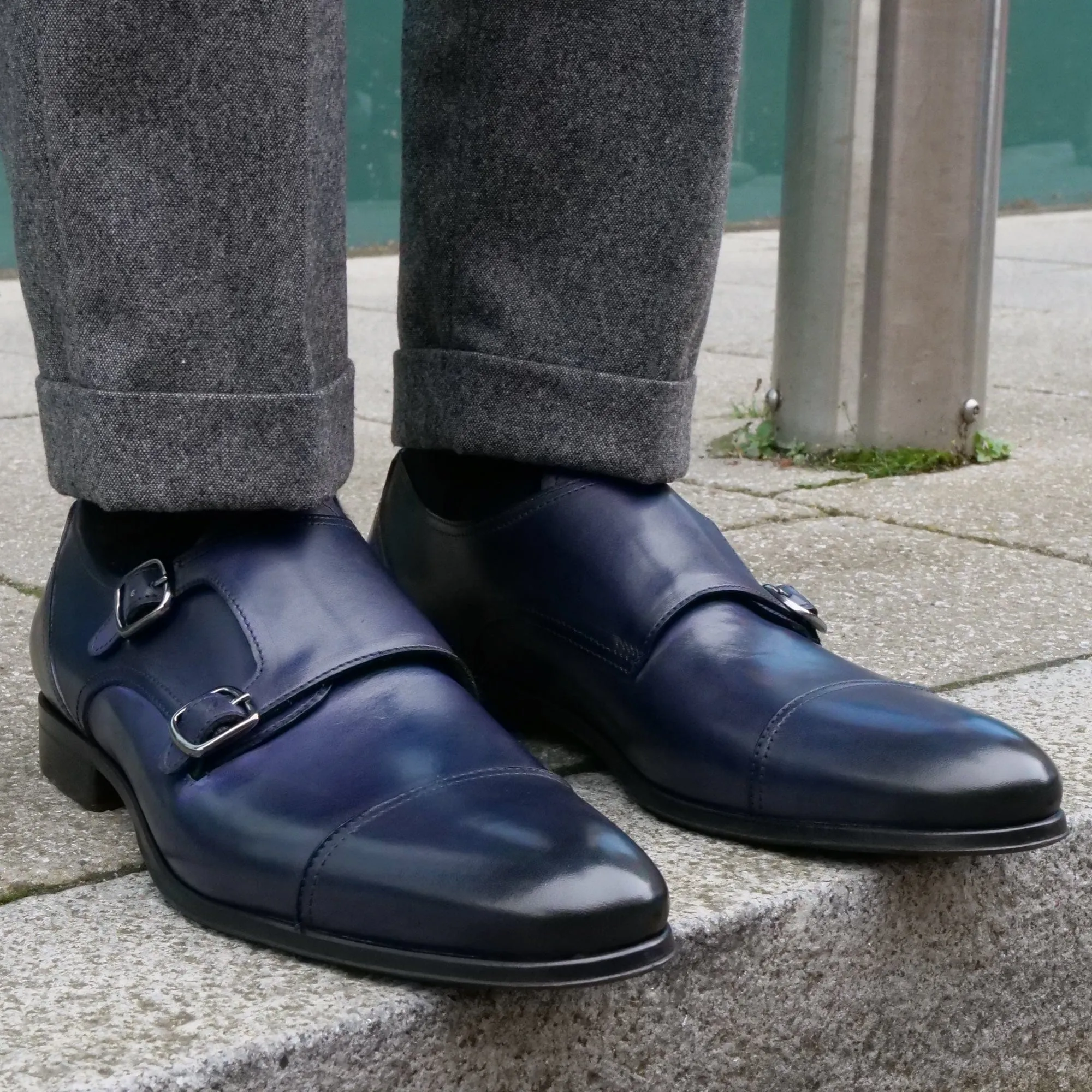 Bourne Monk Strap Blue