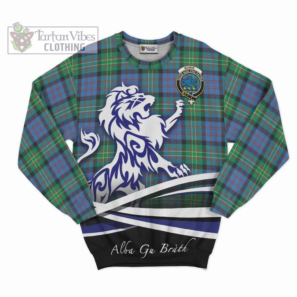 Bowie Ancient Tartan Sweatshirt with Alba Gu Brath Regal Lion Emblem