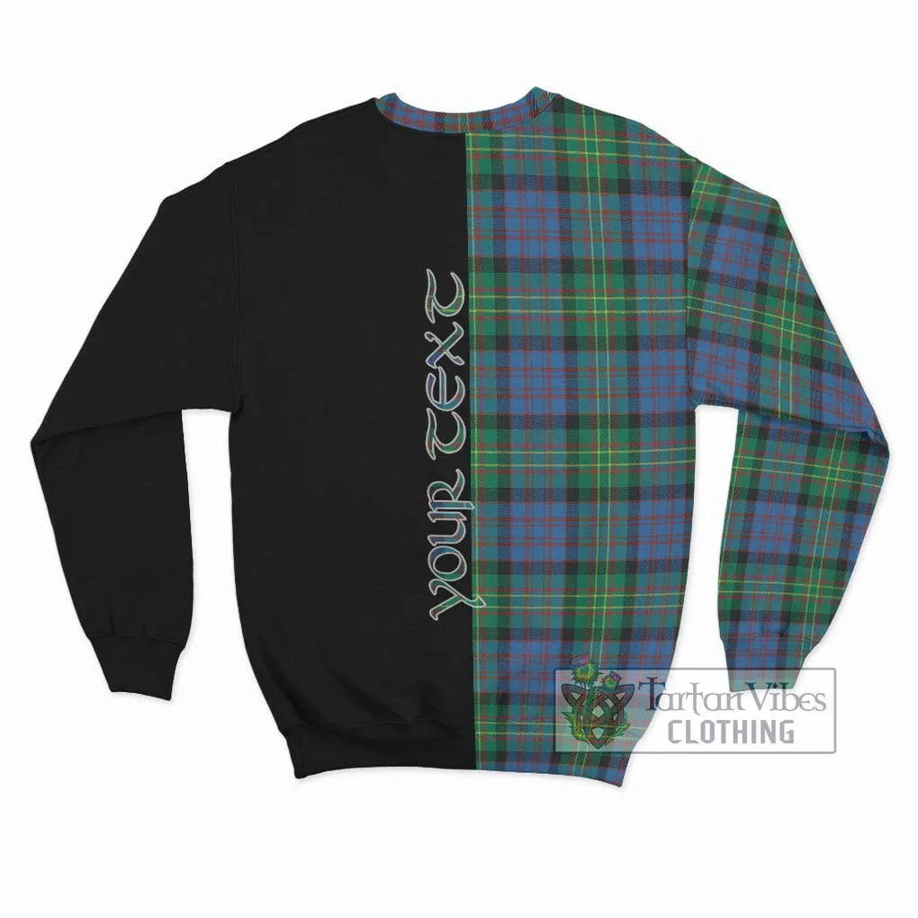 Bowie Ancient Tartan Sweatshirt with Family Crest and Half Of Me Style