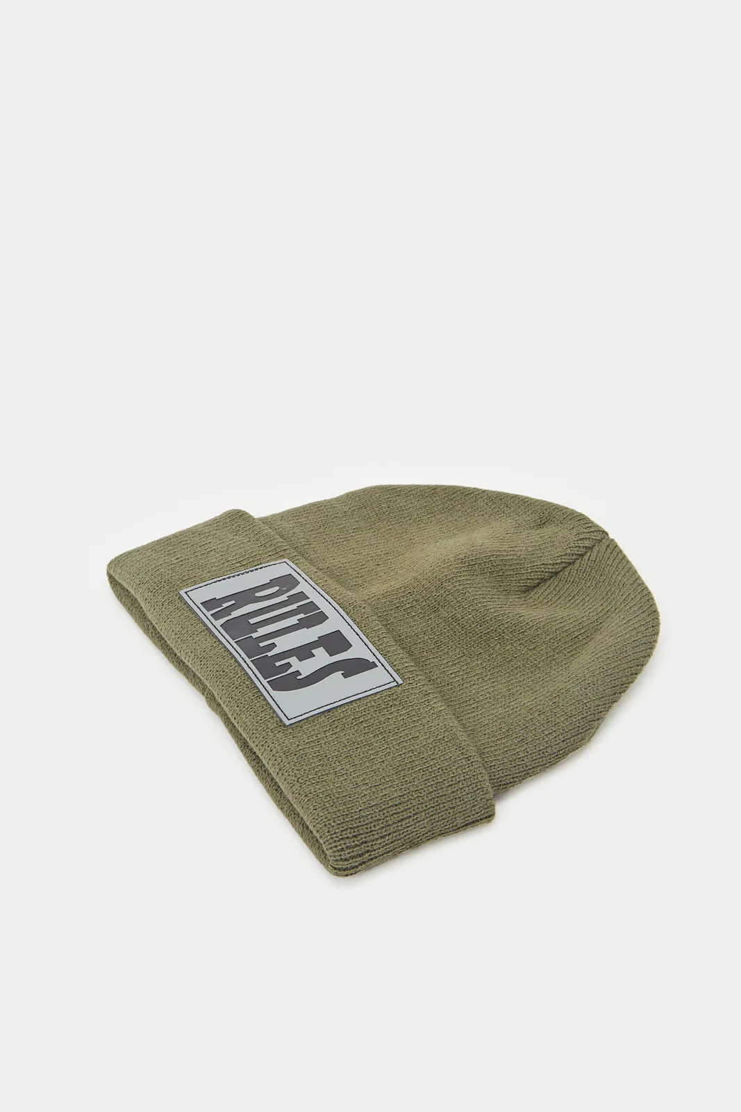 Boys Olive Knitted Cap