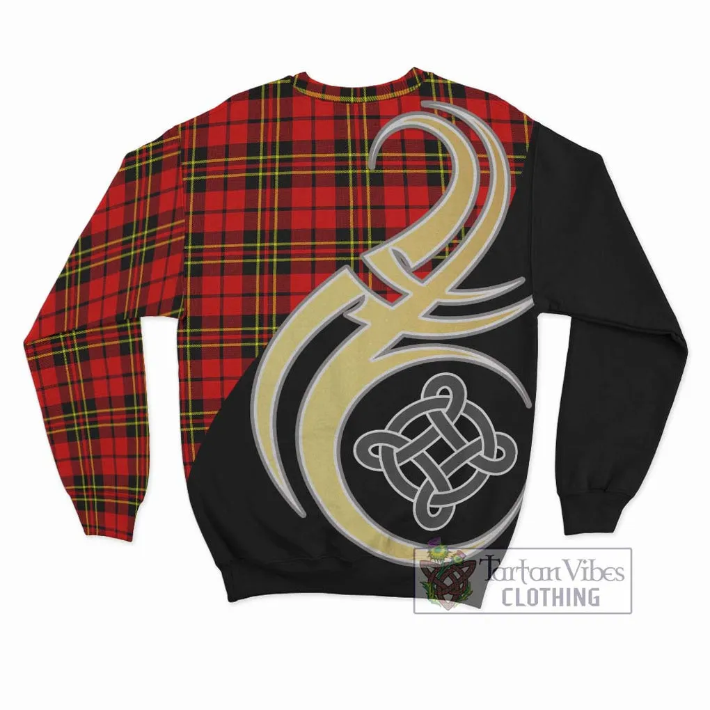 Brodie Modern Tartan Sweatshirt with Family Crest and Celtic Symbol Style