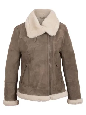 Brown Shearling Sheepskin Leather Jacket