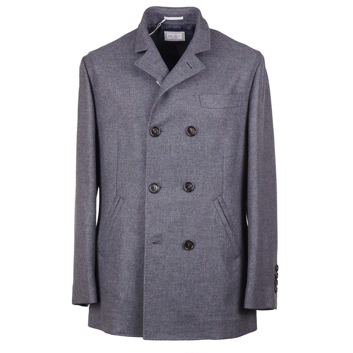 Brunello Cucinelli Mid-Weight Cashmere Peacoat