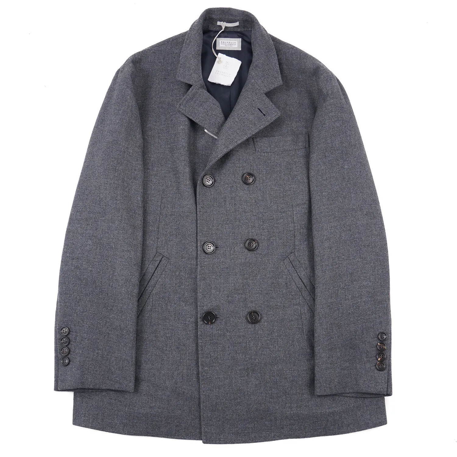 Brunello Cucinelli Mid-Weight Cashmere Peacoat