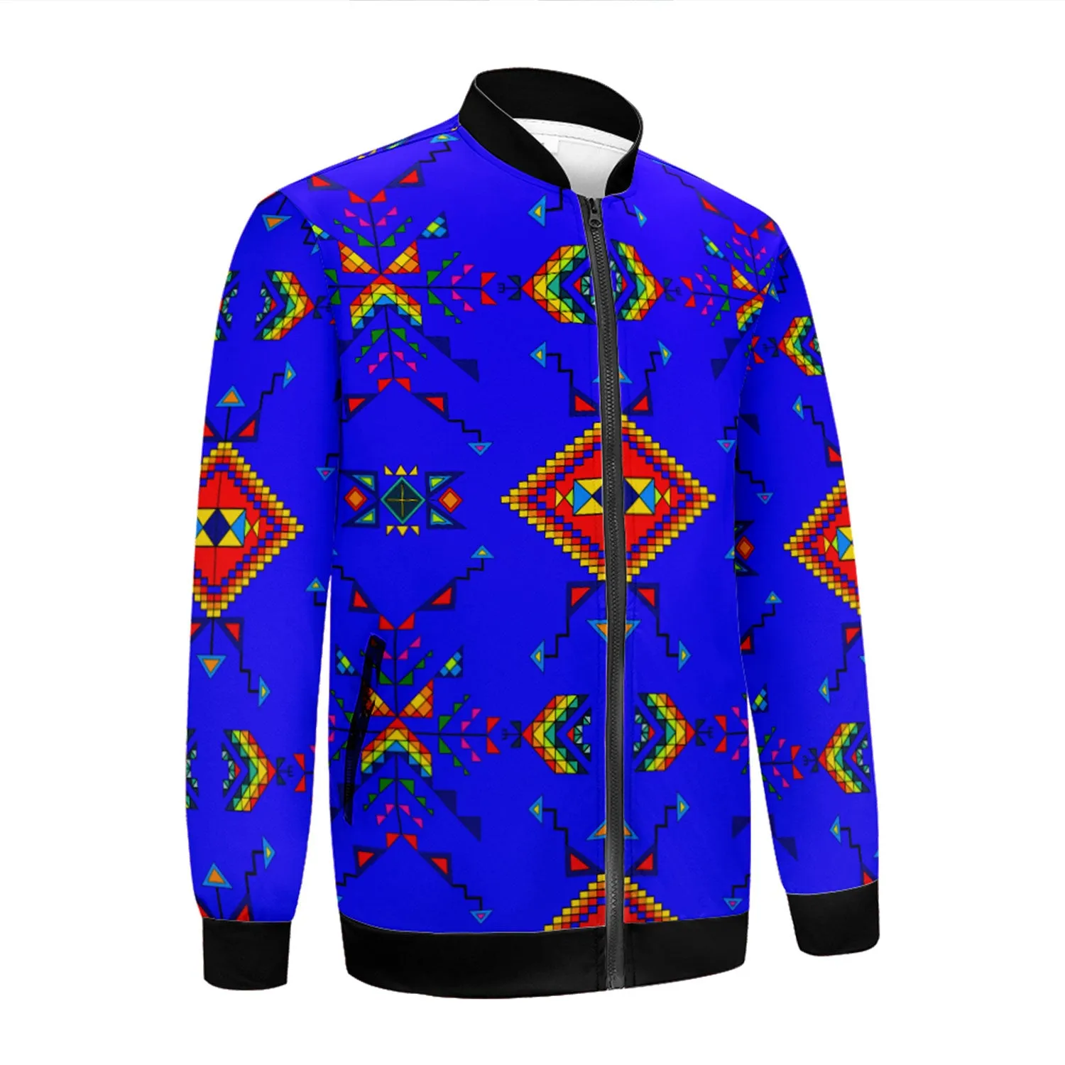 Buffalo Jump Blue Zippered Collared Lightweight Jacket