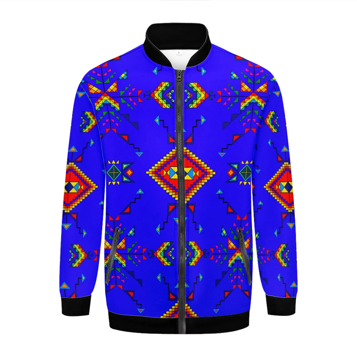 Buffalo Jump Blue Zippered Collared Lightweight Jacket