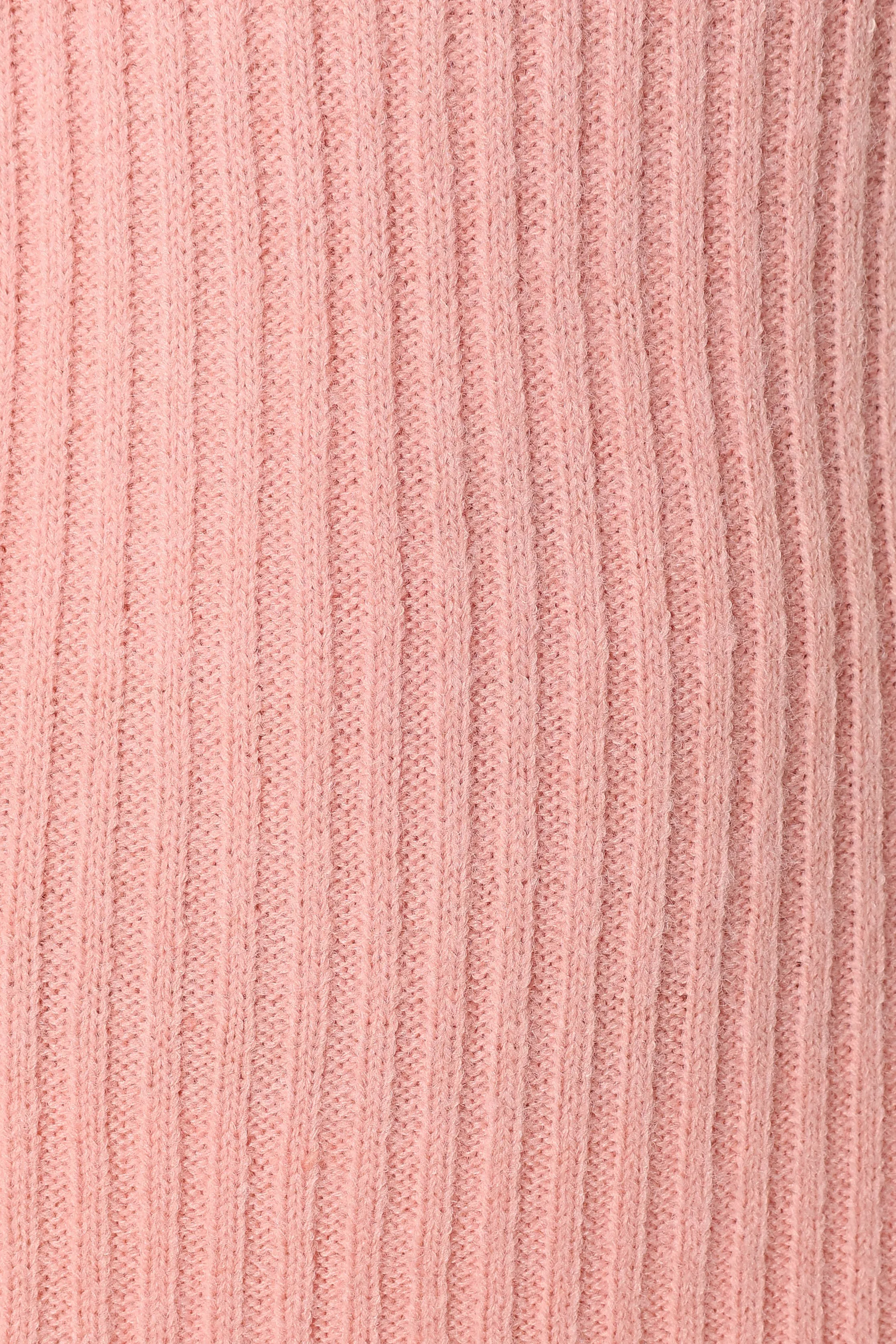 Camryn Puff Sleeve Knit Sweater Midi Dress - Blush