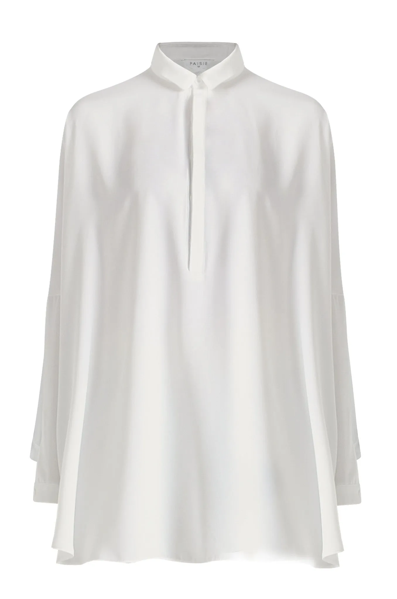 Cape Shirt with Slit Back Collar