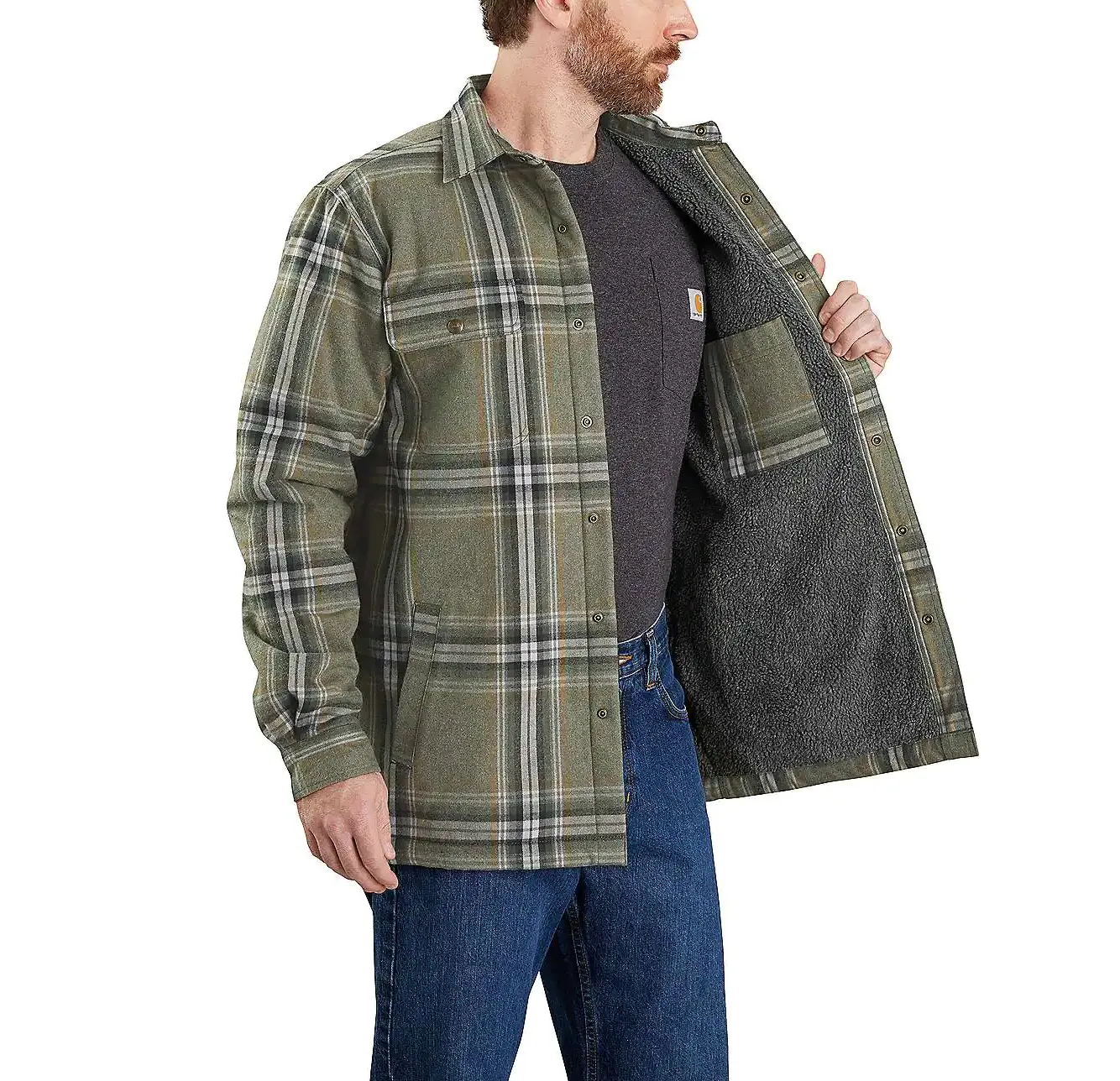 Carhartt Flannel Sherpa Lined Shacket