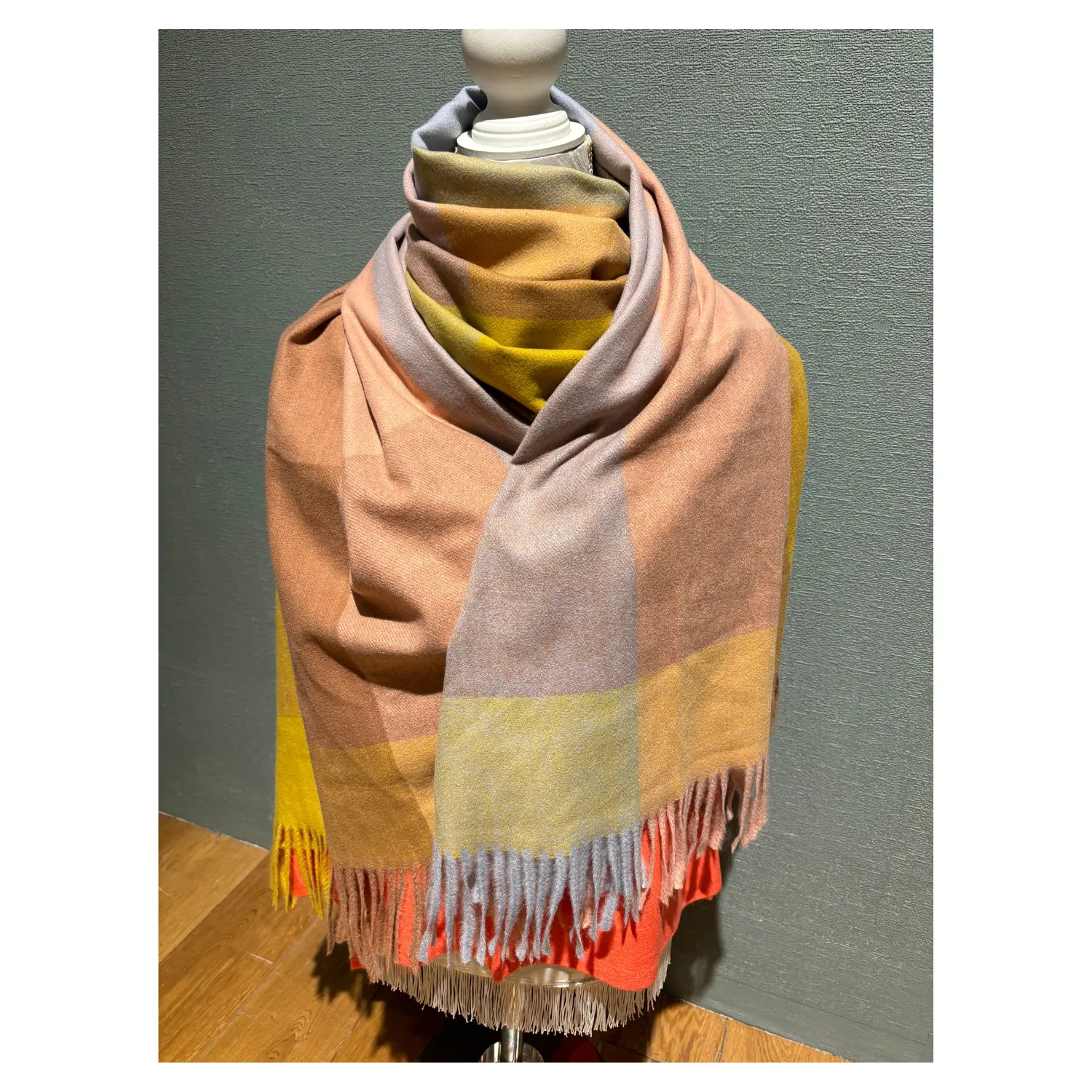 Cashmere Mix Scarf Mustard