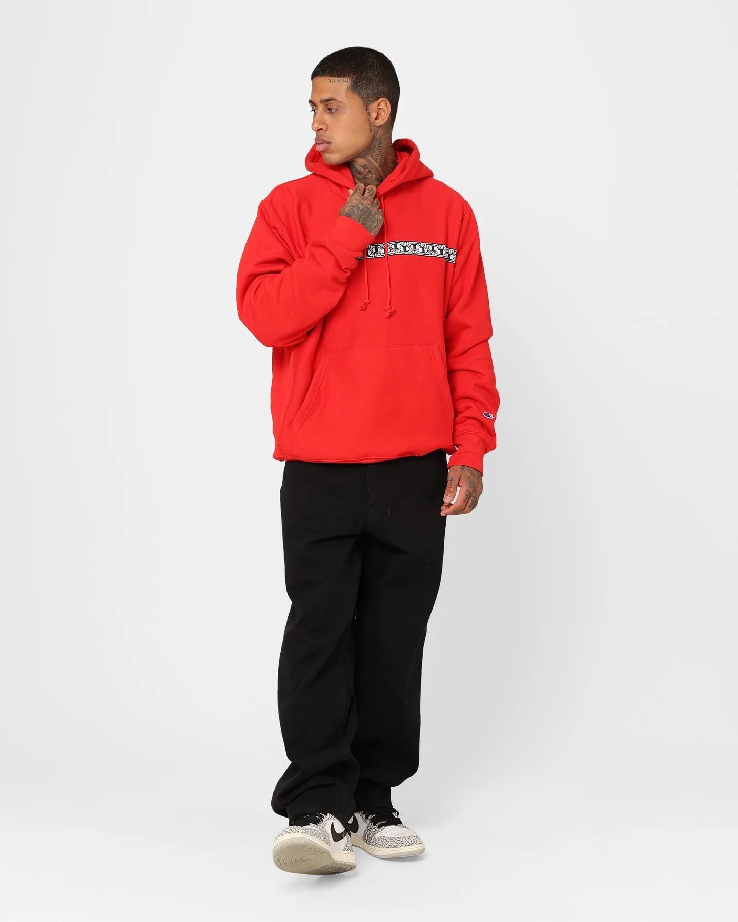 Champion X Pelvis Reverse Weave Hoodie Team Red Scarlet