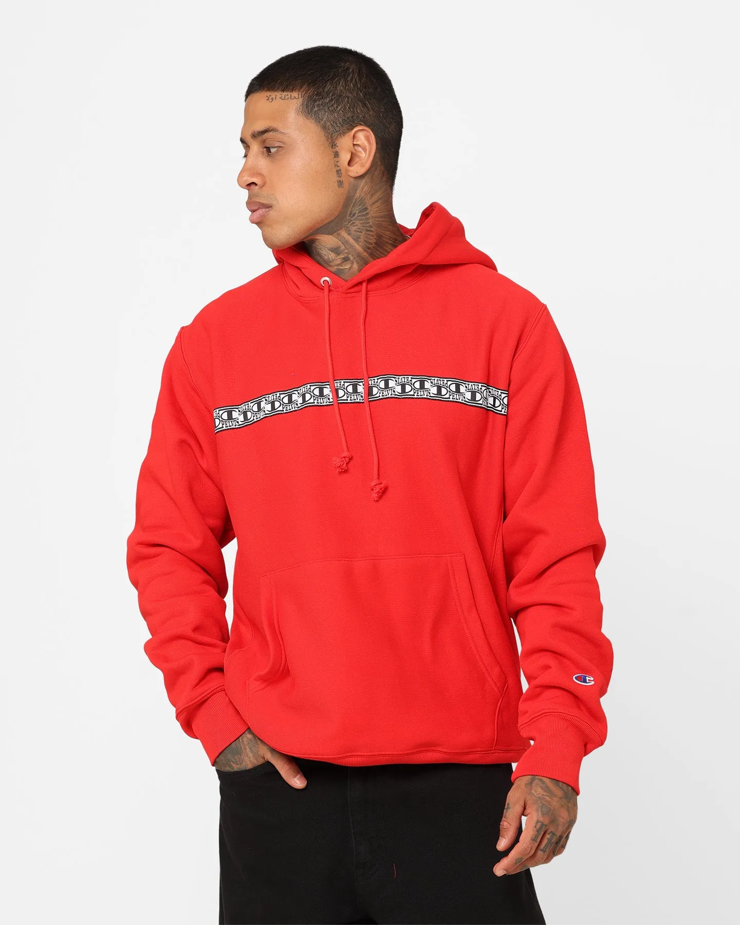 Champion X Pelvis Reverse Weave Hoodie Team Red Scarlet