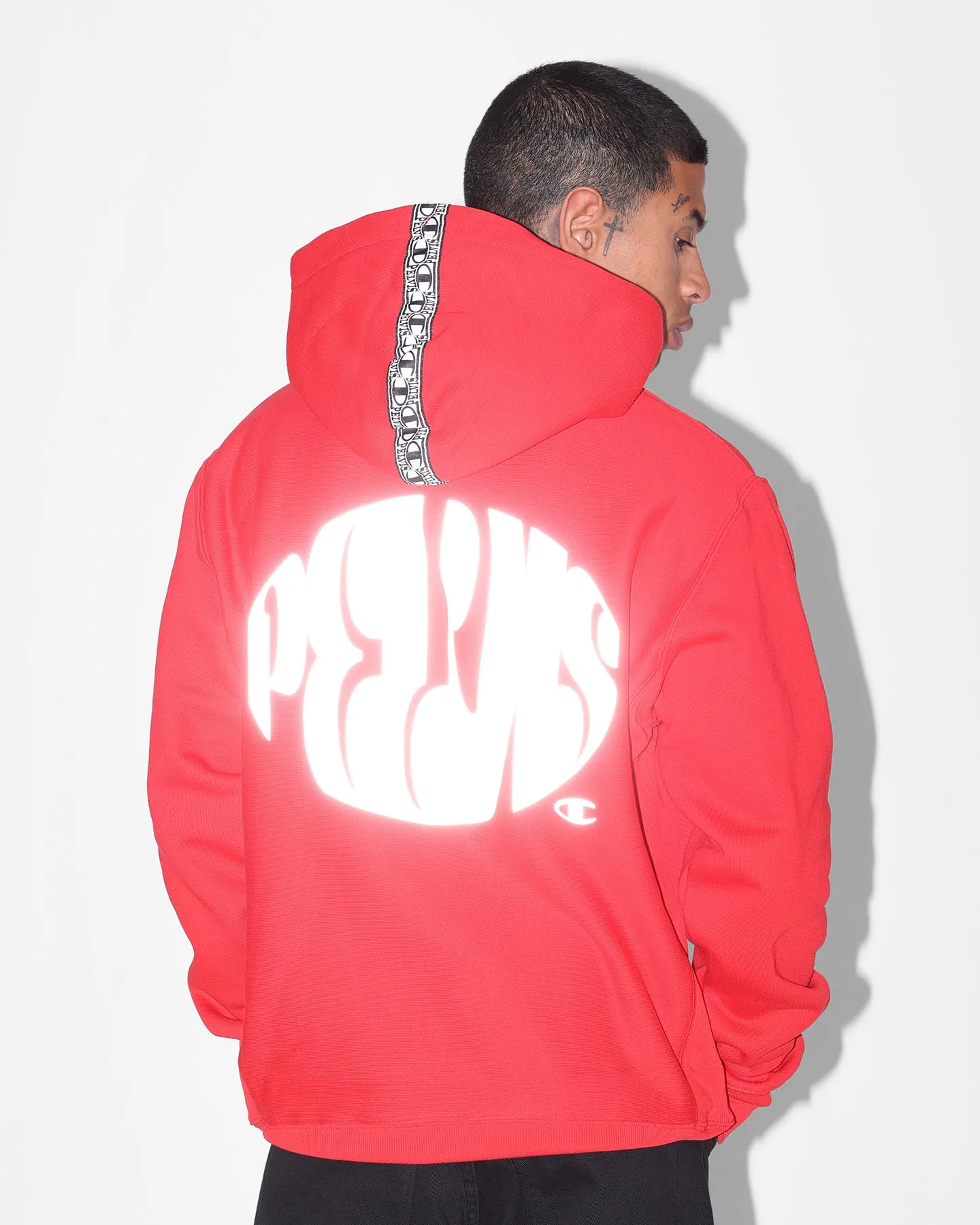 Champion X Pelvis Reverse Weave Hoodie Team Red Scarlet